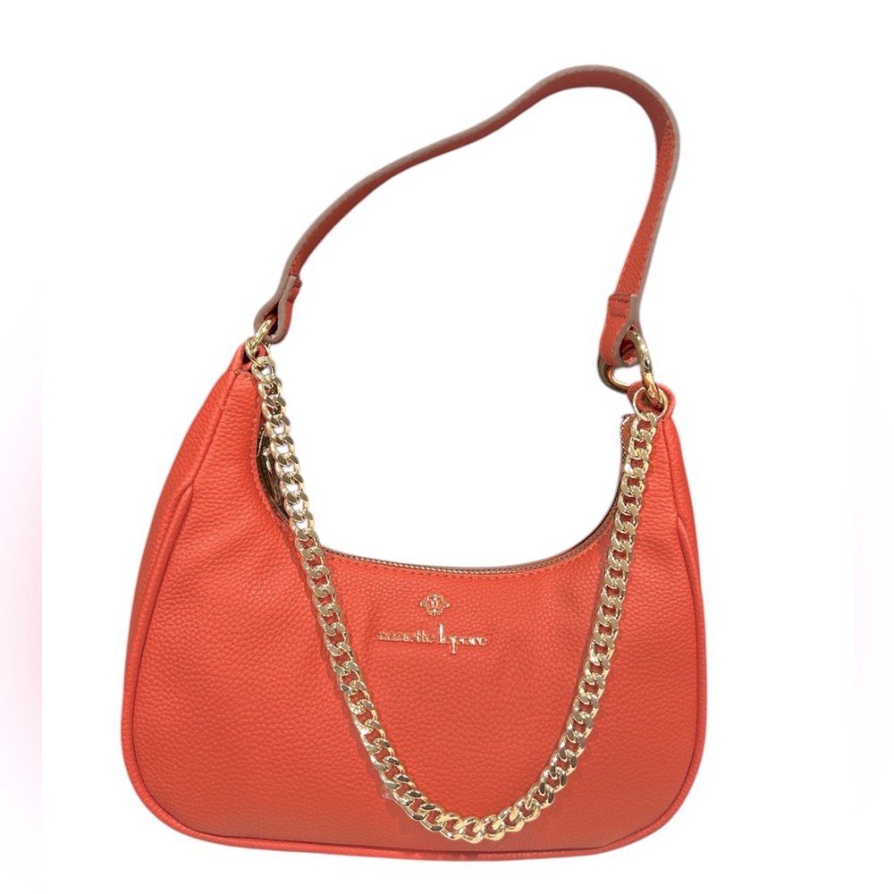 New without tags Nanette Lepore burnt orange Baguette Vegan Leather Shoulder Bag